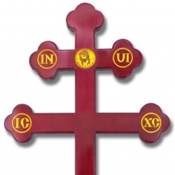 Крест на могилу № 4 (лиственница темная золото) Крест на могилу № 4 (лиственница темная золото)