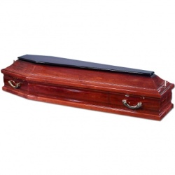 Гроб полированный № 8 из массива ольхи